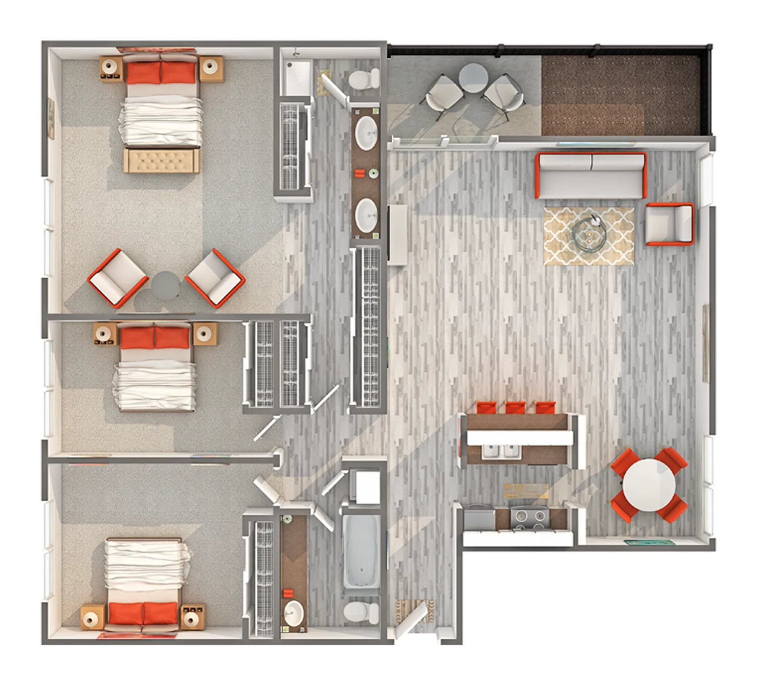 Jasmine | 3-Bedroom Floorplan