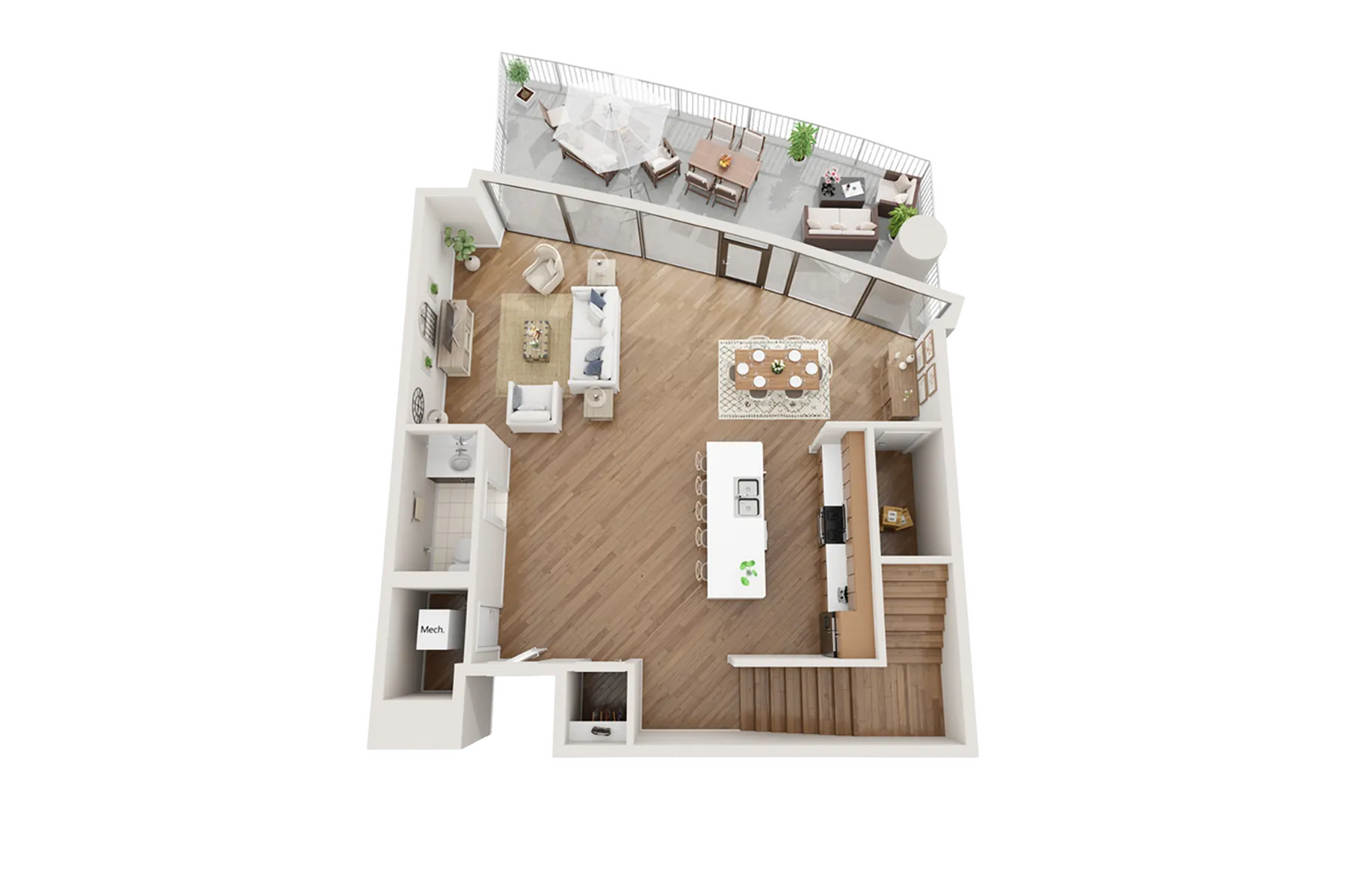 Arrive Upper Kirby_1BR 1BA Garden Loft A 1st floor