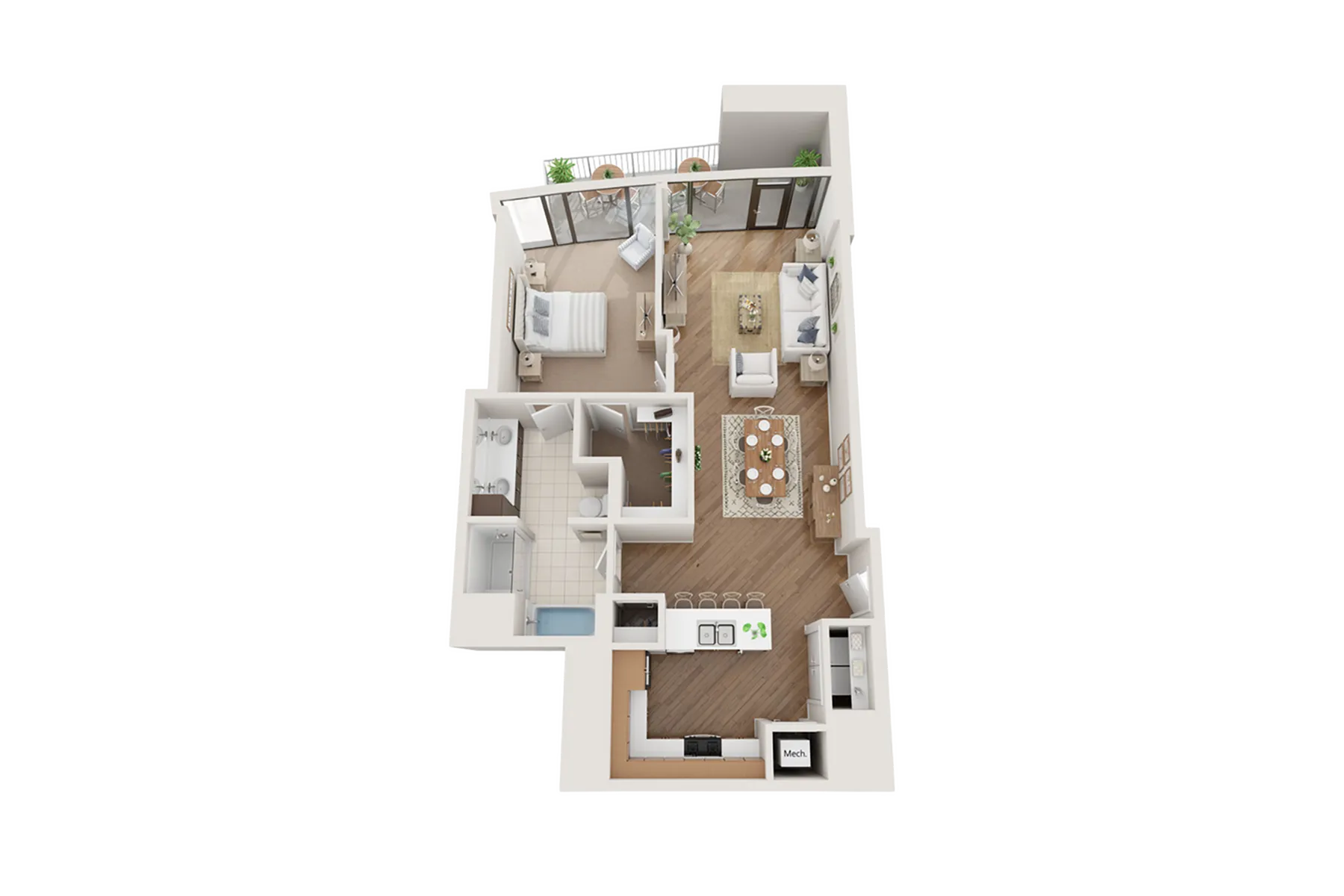 Arrive Upper Kirby_1BR 1BA Flat C
