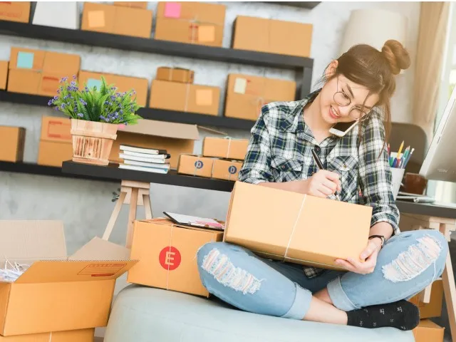 Social West Girl Opening Packages