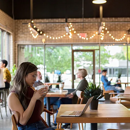 Woman in Coffee Shop