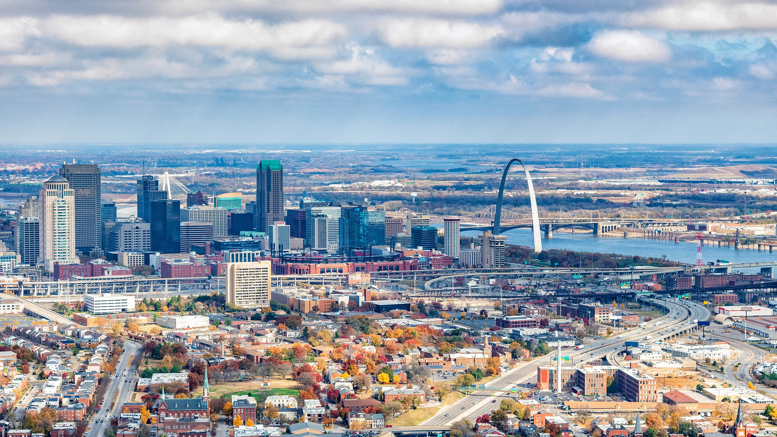 st louis aerial skyline