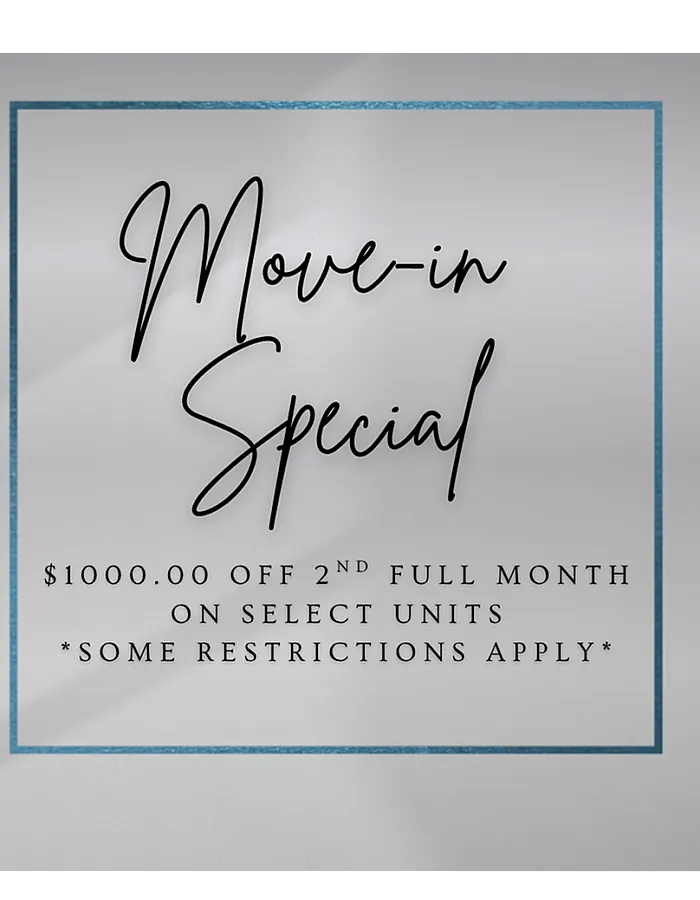 $1000.00 off 2nd Full Month
