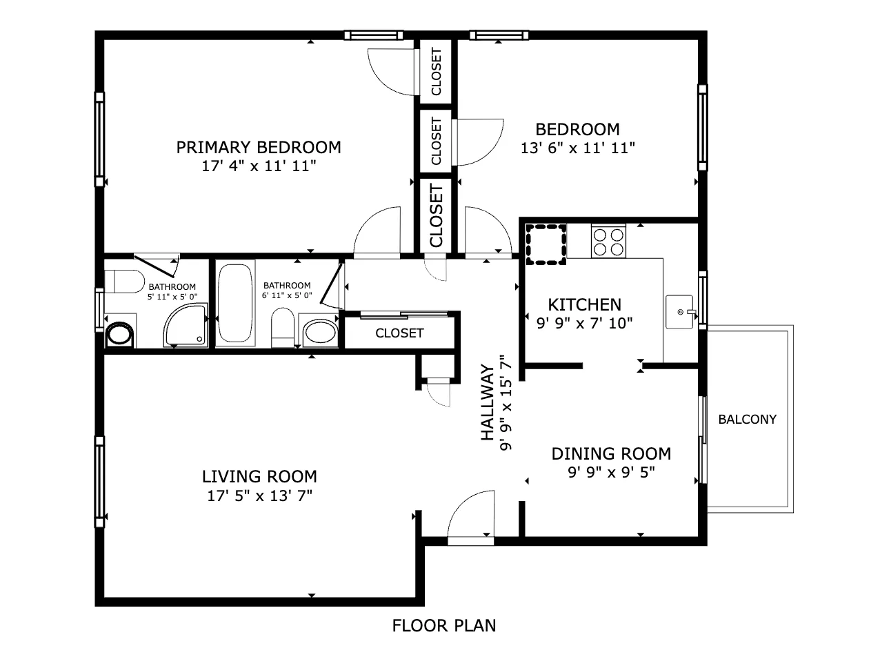 Floor Plan 2 Bedroom