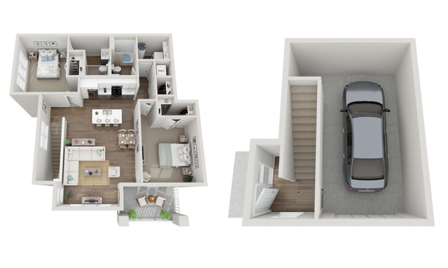 Floor Plan 2J | Seasons at River View | Apartments in Pleasant Prairie, WI