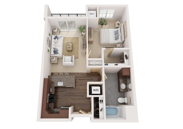 Floor Plan B1 | Elan | Apartments in Fitchburg, WI