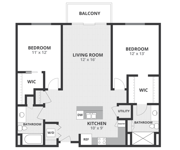 2D | 1505 Apartments & Townhomes
