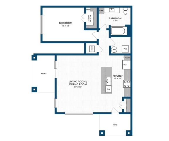 Floor Plan 1D | Seasons at River View | Apartments in Pleasant Prairie, W