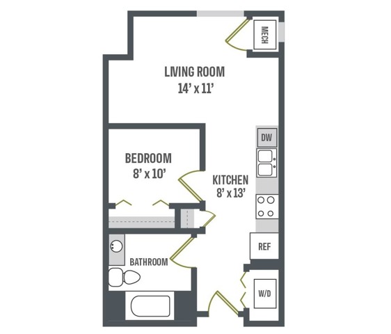 Floor Plan A2 | Elan | Apartments in Fitchburg, WI