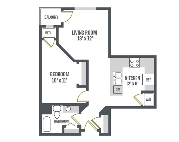 Floor Plan A3 | Elan | Apartments in Fitchburg, WI