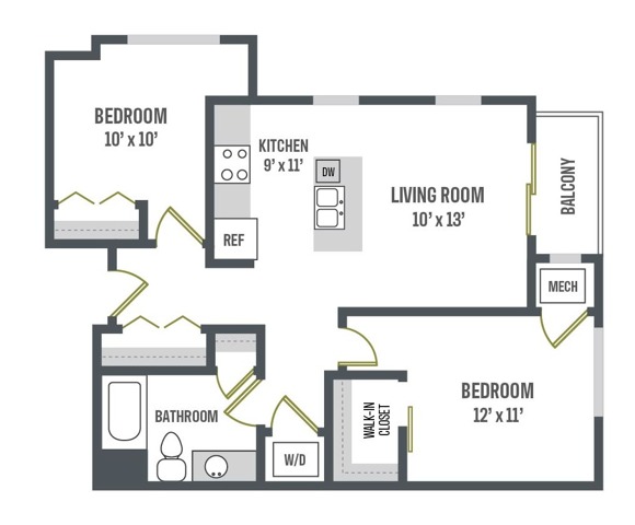 Floor Plan C2 | Elan | Apartments in Fitchburg, WI