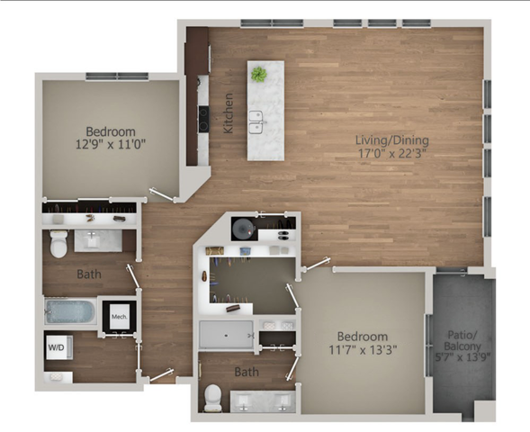 Floor Plan 2G | Arrabelle Apartments | Apartments in Cedarburg, WI