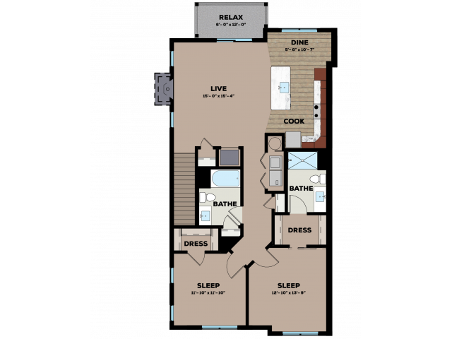 Floor Plan D | High Bluff Townhomes | Apartments in Grafton, WI