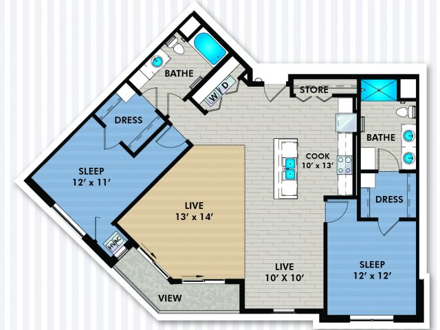 Floor Plan E1 | The Woodlands Apartments | Apartments in Menomonee Falls, WI