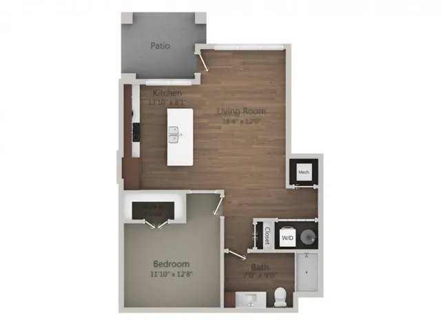 Floor Plan 1A | Seasons at Orchard Hills | Apartments in Oak Creek, WI