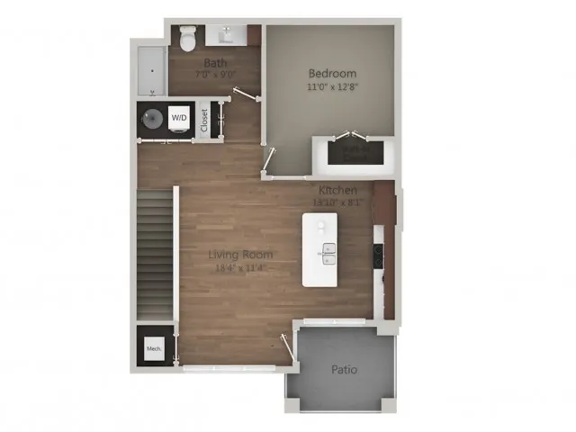 Floor Plan 1E | Seasons at Orchard Hills | Apartments in Oak Creek, WI