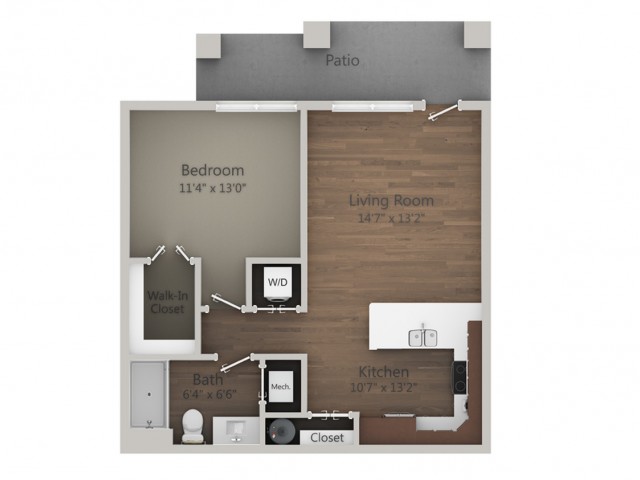 Floor Plan 1H | Seasons at Orchard Hills | Apartments in Oak Creek, WI