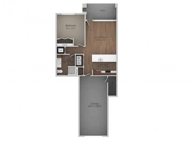 Floor Plan 1I | Seasons at Orchard Hills | Apartments in Oak Creek, WI