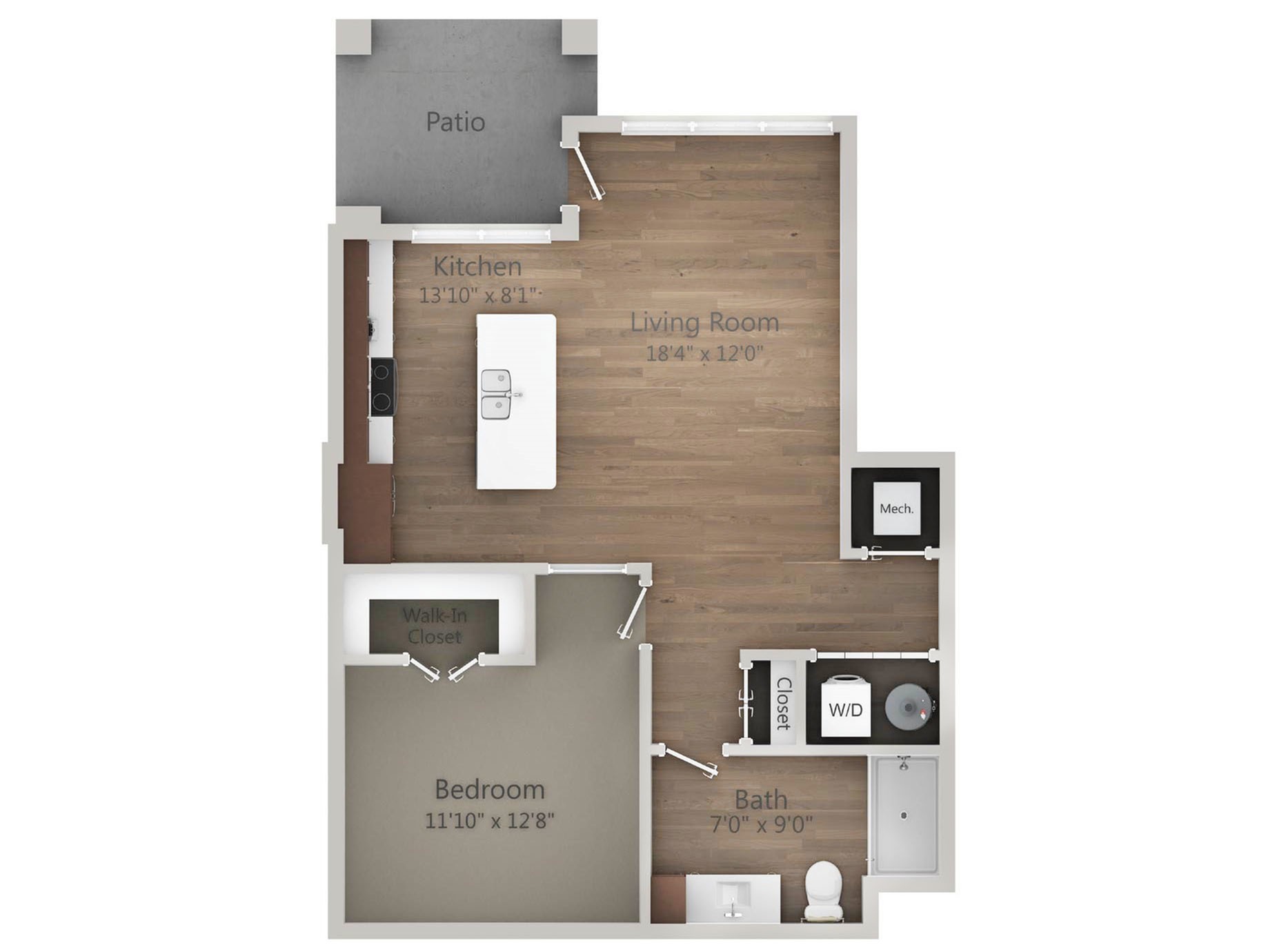 Floor Plan 1.1 I Drexel Ridge Apartments | Apartments in Oak Creek, WI