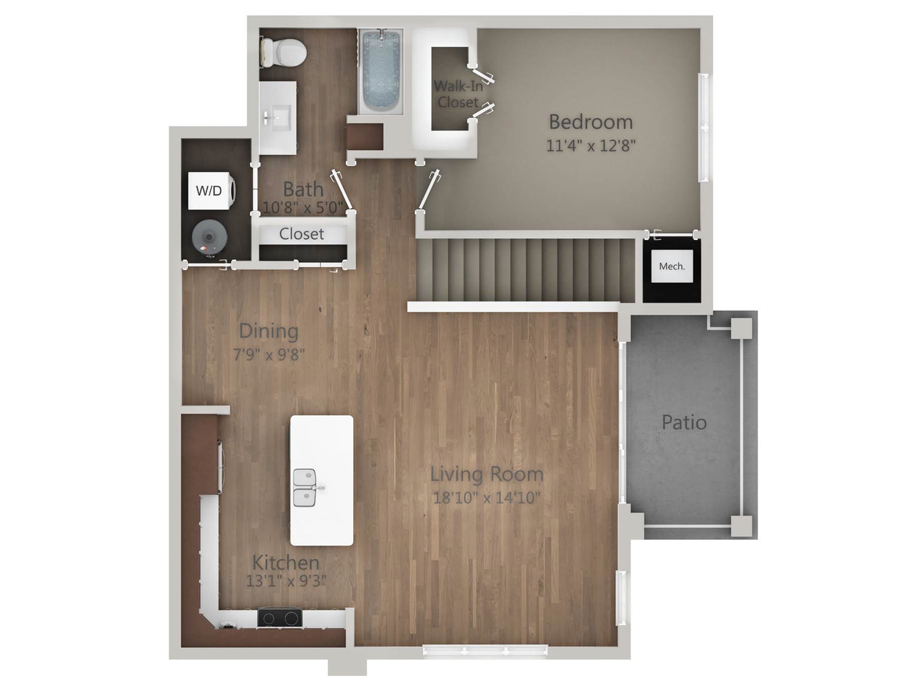 Floor Plan 1L | Drexel Ridge Apartments | Apartments in Oak Creek, WI