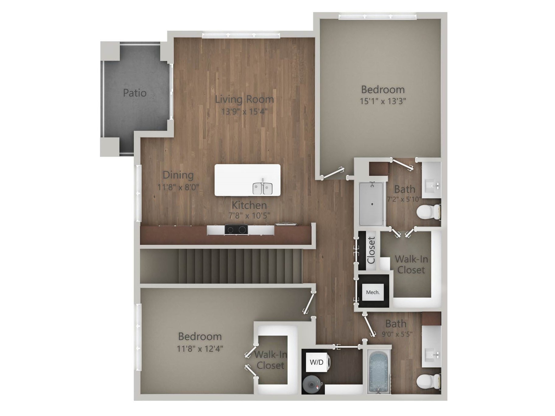 Floor Plan 2G | Drexel Ridge Apartments | Apartments in Oak Creek, WI