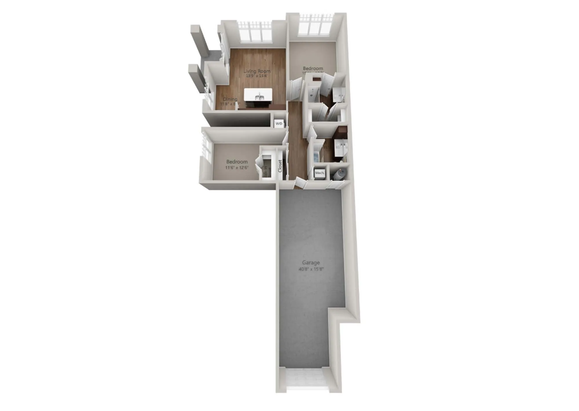 Floor Plan 2A | Seasons at Orchard Hills | Apartments in Oak Creek, WI