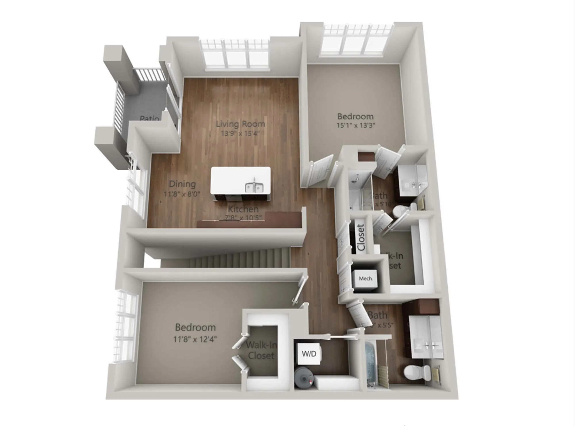Floor Plan 2C | Seasons at Orchard Hills | Apartments in Oak Creek, WI