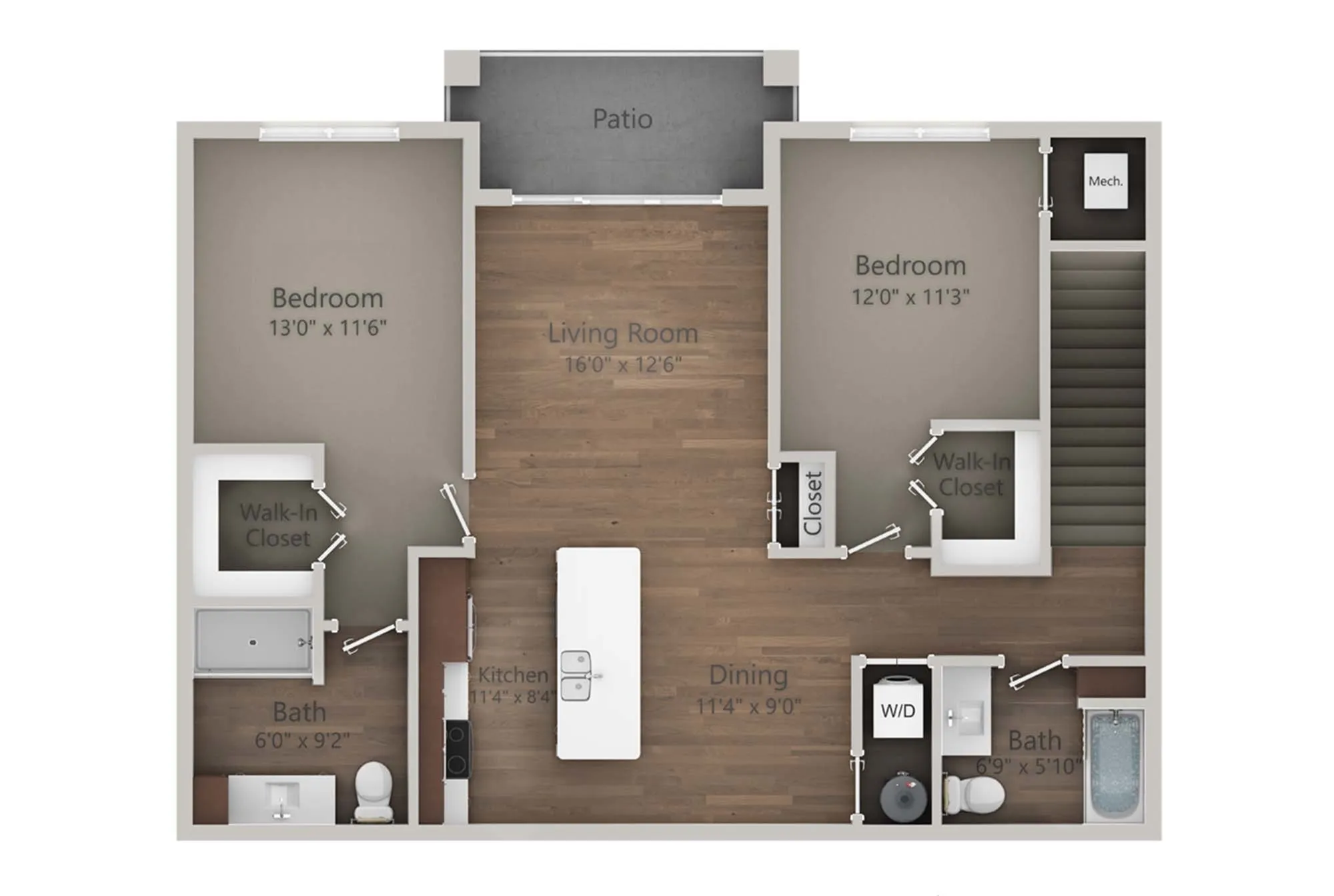 Floor Plan 2D | Seasons at Orchard Hills | Apartments in Oak Creek, WI