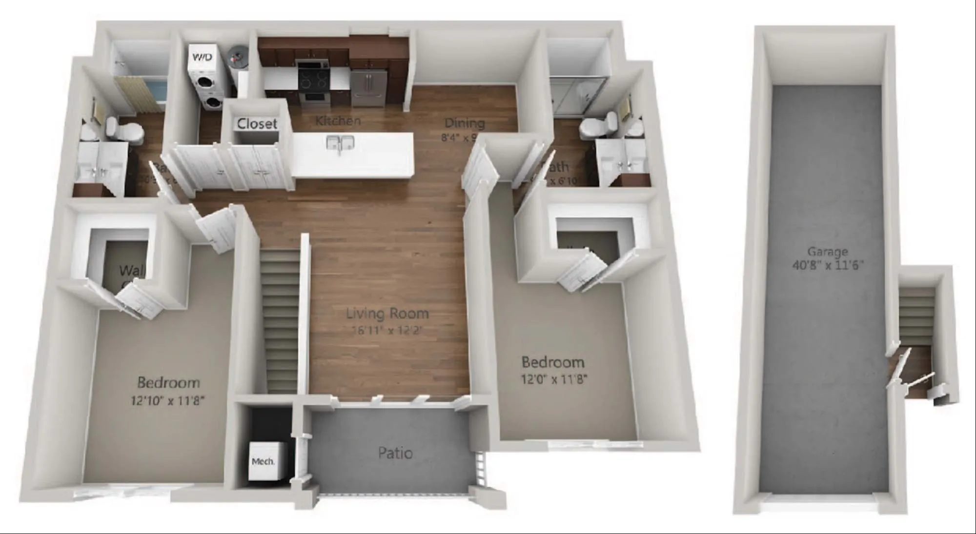 Floor Plan 2F | Seasons at Orchard Hills | Apartments in Oak Creek, WI