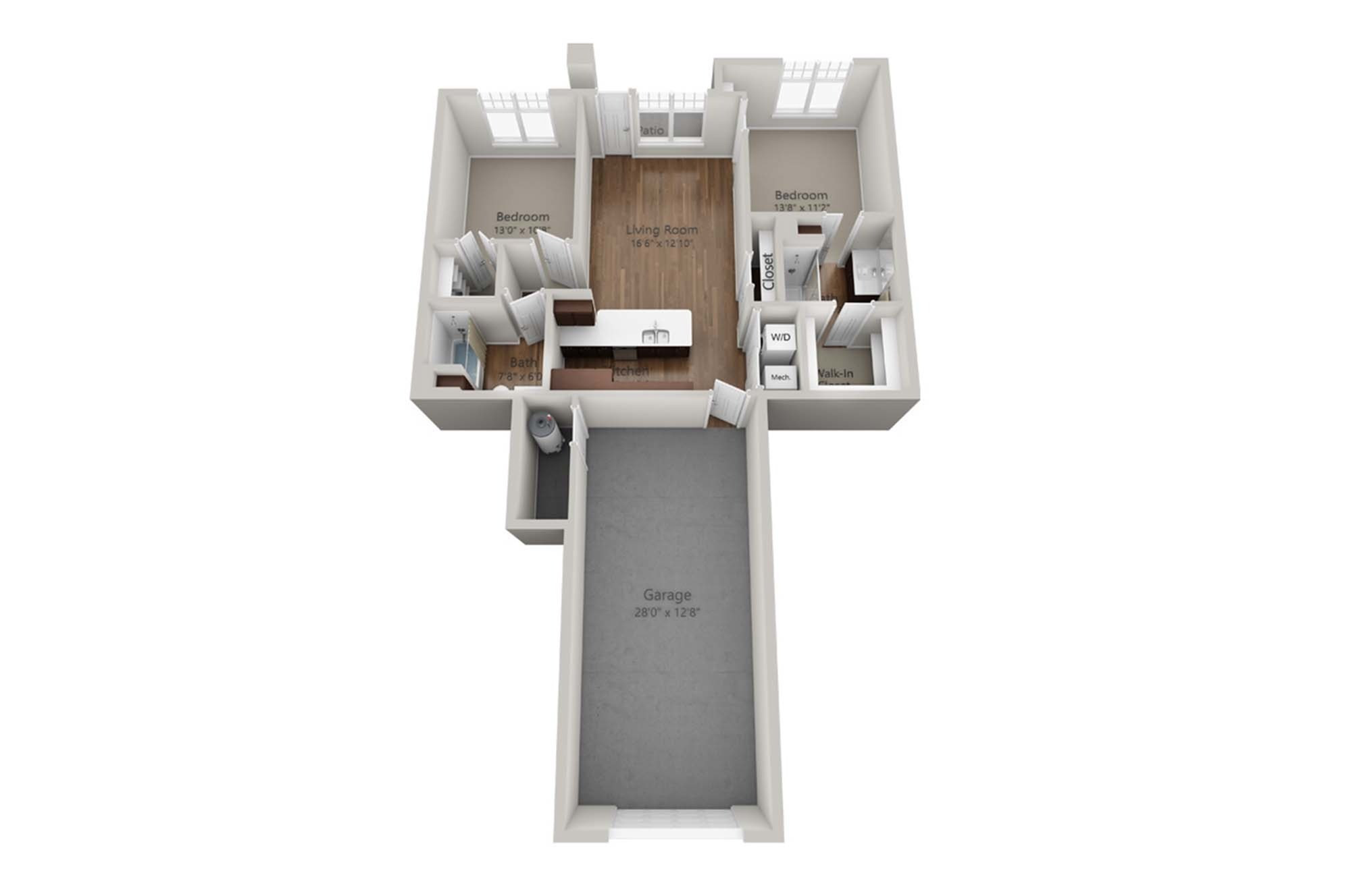 Floor Plan 2H | Seasons at Orchard Hills | Apartments in Oak Creek, WI