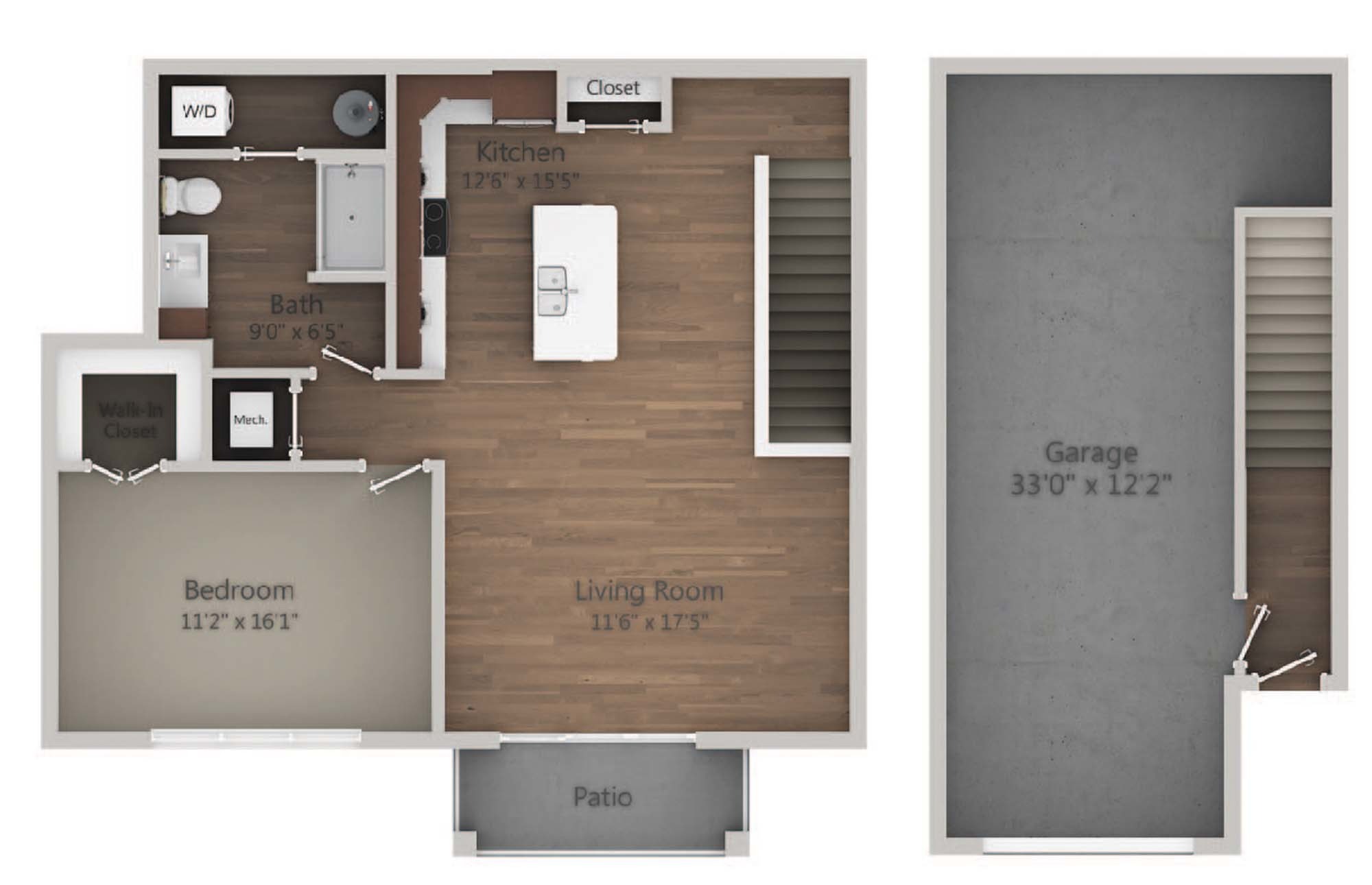 Floor Plan 1M | Seasons at Orchard Hills | Apartments in Oak Creek, WI