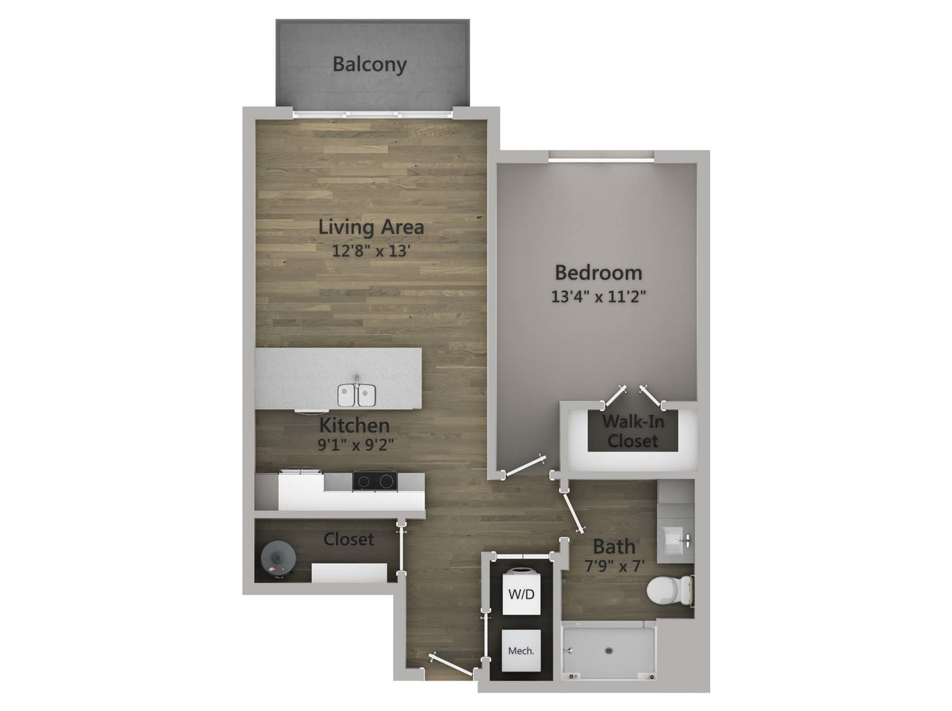 Floor Plan 1D | State Street Station | Apartments in Wauwatosa, WI