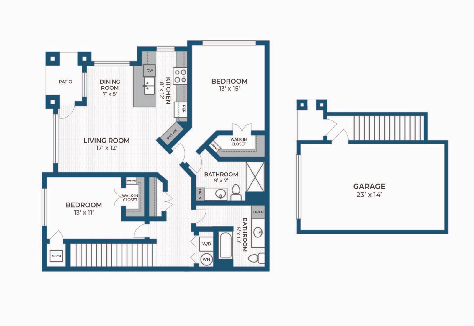Floor Plan 2I | Seasons at River View | Apartments in Pleasant Prairie, WI
