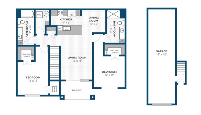 2F | 2 Bed Apartment | Seasons at Franklin