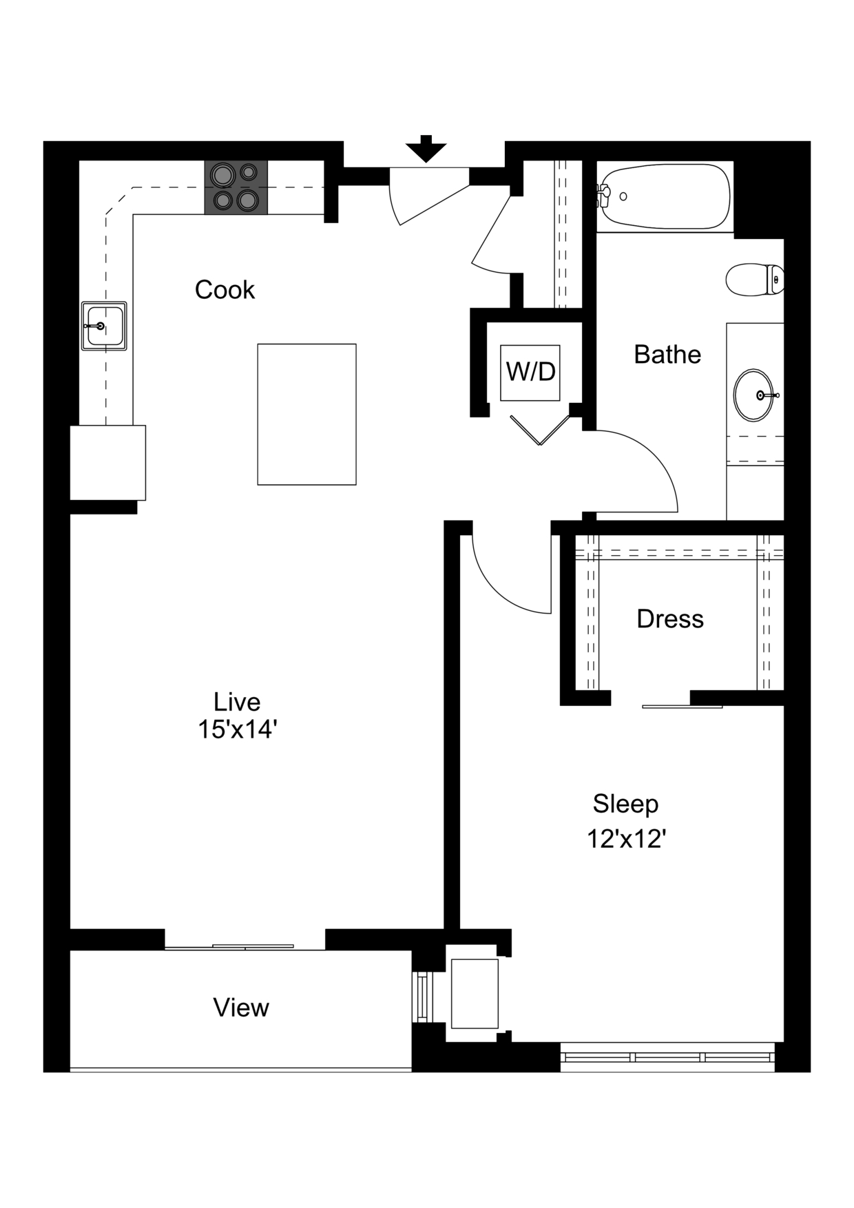 Floor Plan B2 | 50Twenty | Apartments in Madison, WI