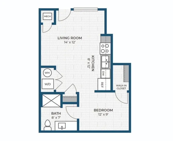 Floor Plan 0BR A | Seasons at Hoffman Estates | Apartments in Hoffman Estates, IL