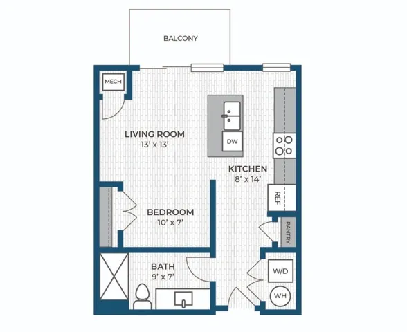 Floor Plan 0BR C | Seasons at Hoffman Estates | Apartments in Hoffman Estates, IL