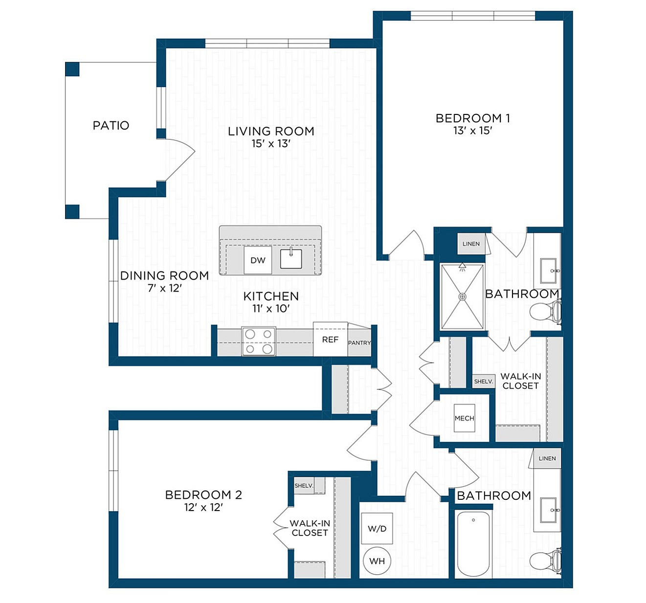 Floor Plan B4 | Echelon at Charlotte | Apartments in Charlotte, NC