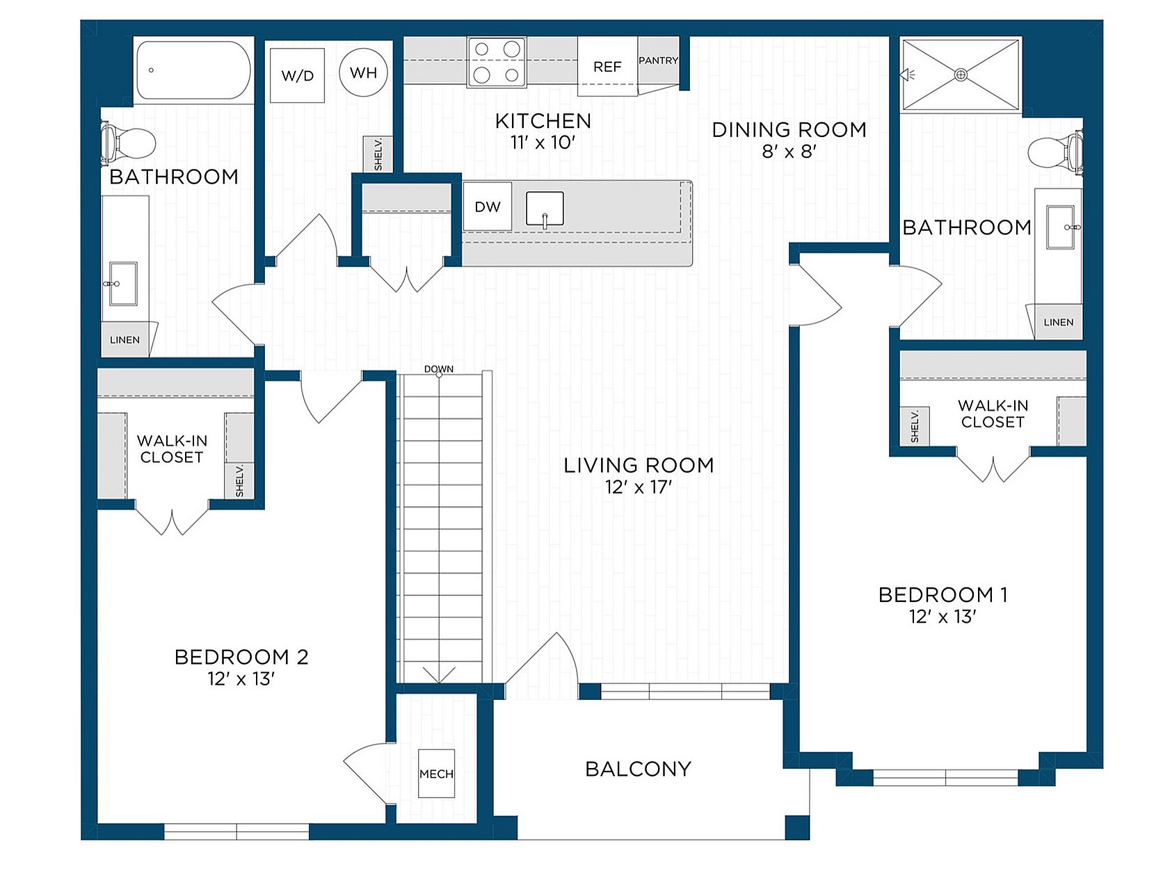 Floor Plan B6 | Echelon at Charlotte | Apartments in Charlotte, NC