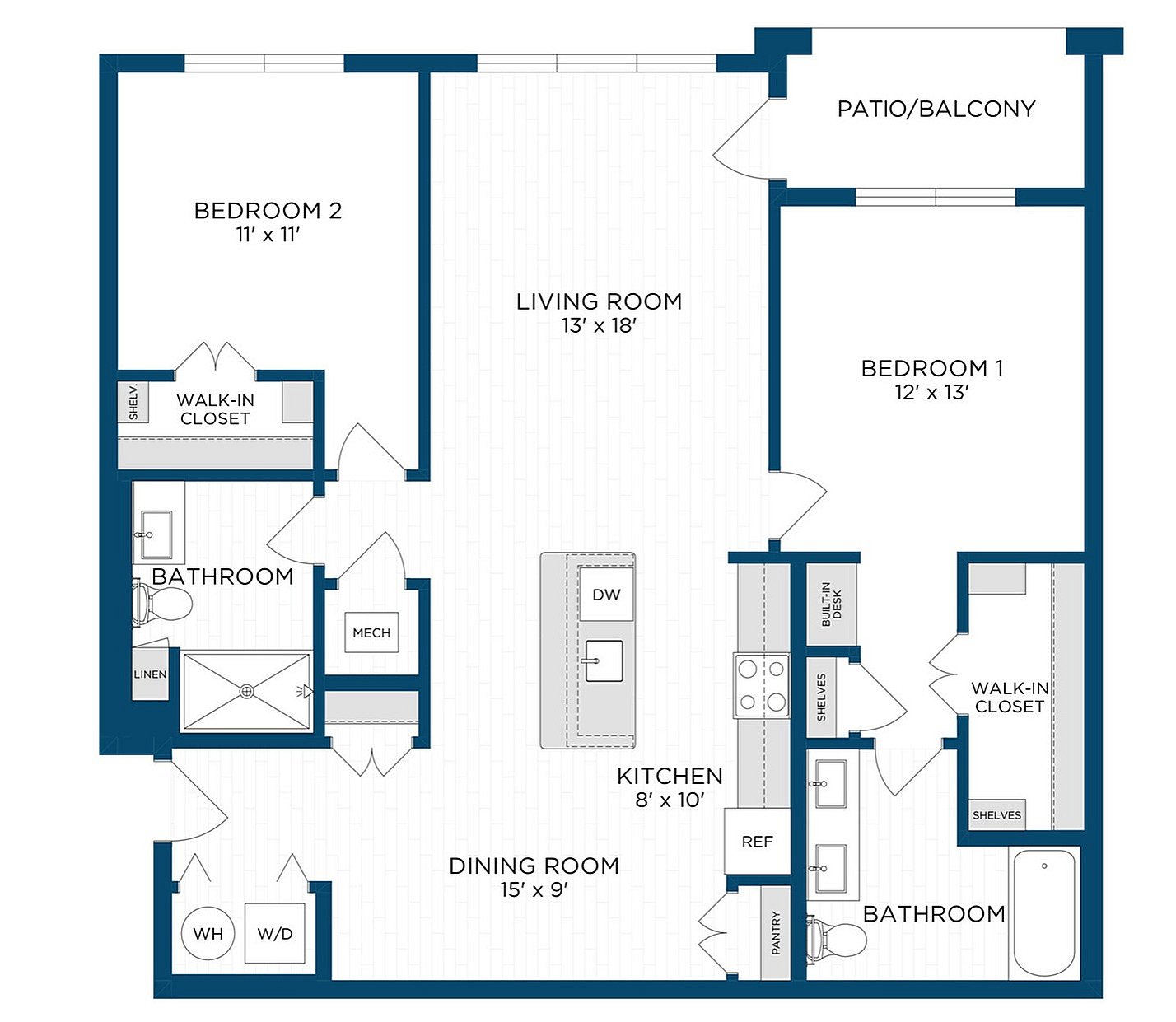 Floor Plan B7 | Echelon at Charlotte | Apartments in Charlotte, NC