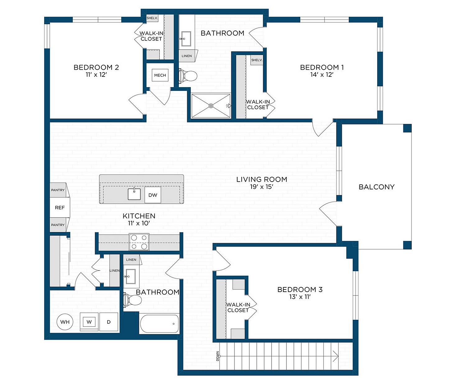 Floor Plan C2 | Echelon at Charlotte | Apartments in Charlotte, NC