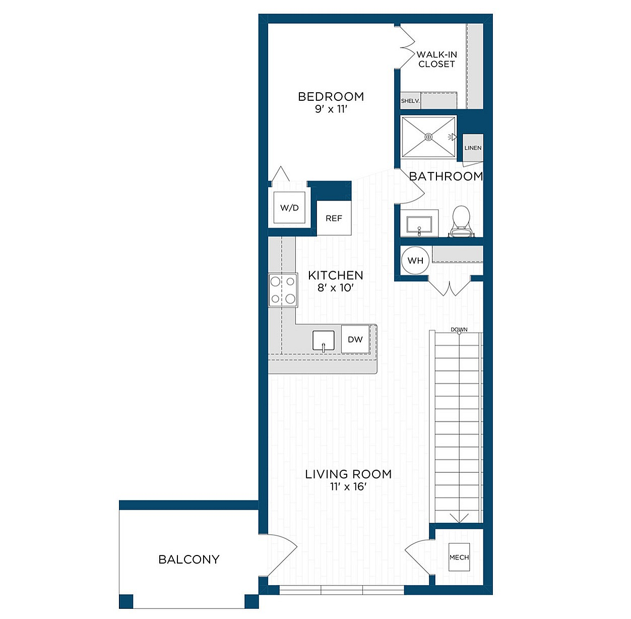 Floor Plan S1 | Echelon at Charlotte | Apartments in Charlotte, NC