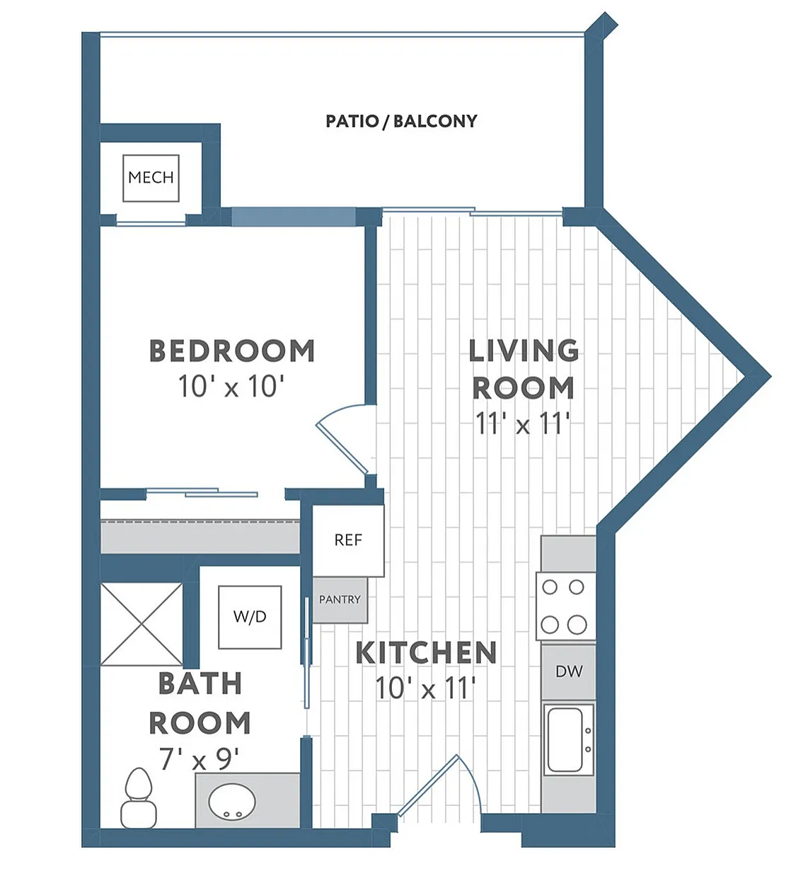 Floor Plan A4 | 22 Slate | Apartments in Madison, WI