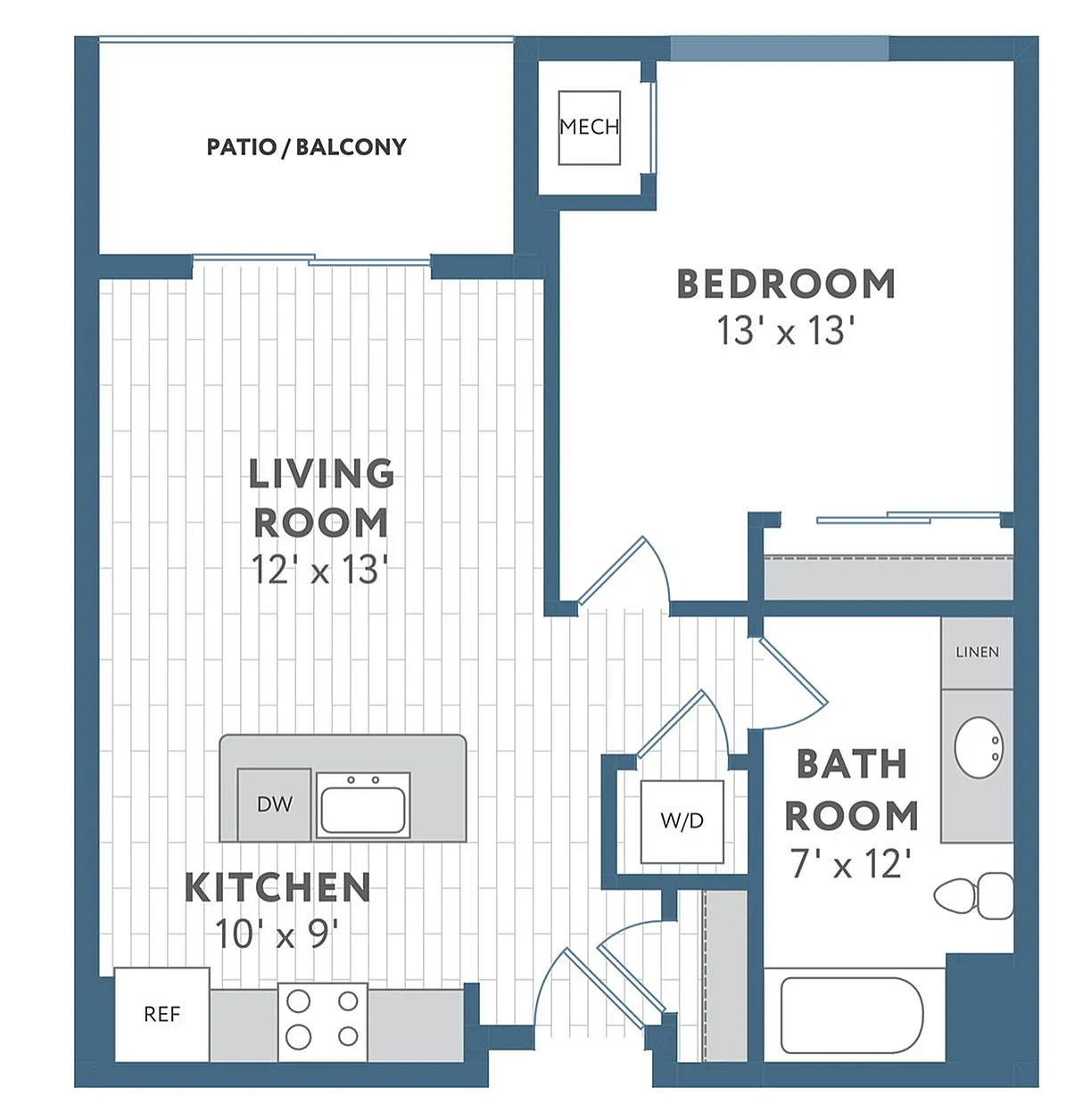 Floor Plan B1 | 22 Slate | Apartments in Madison, WI