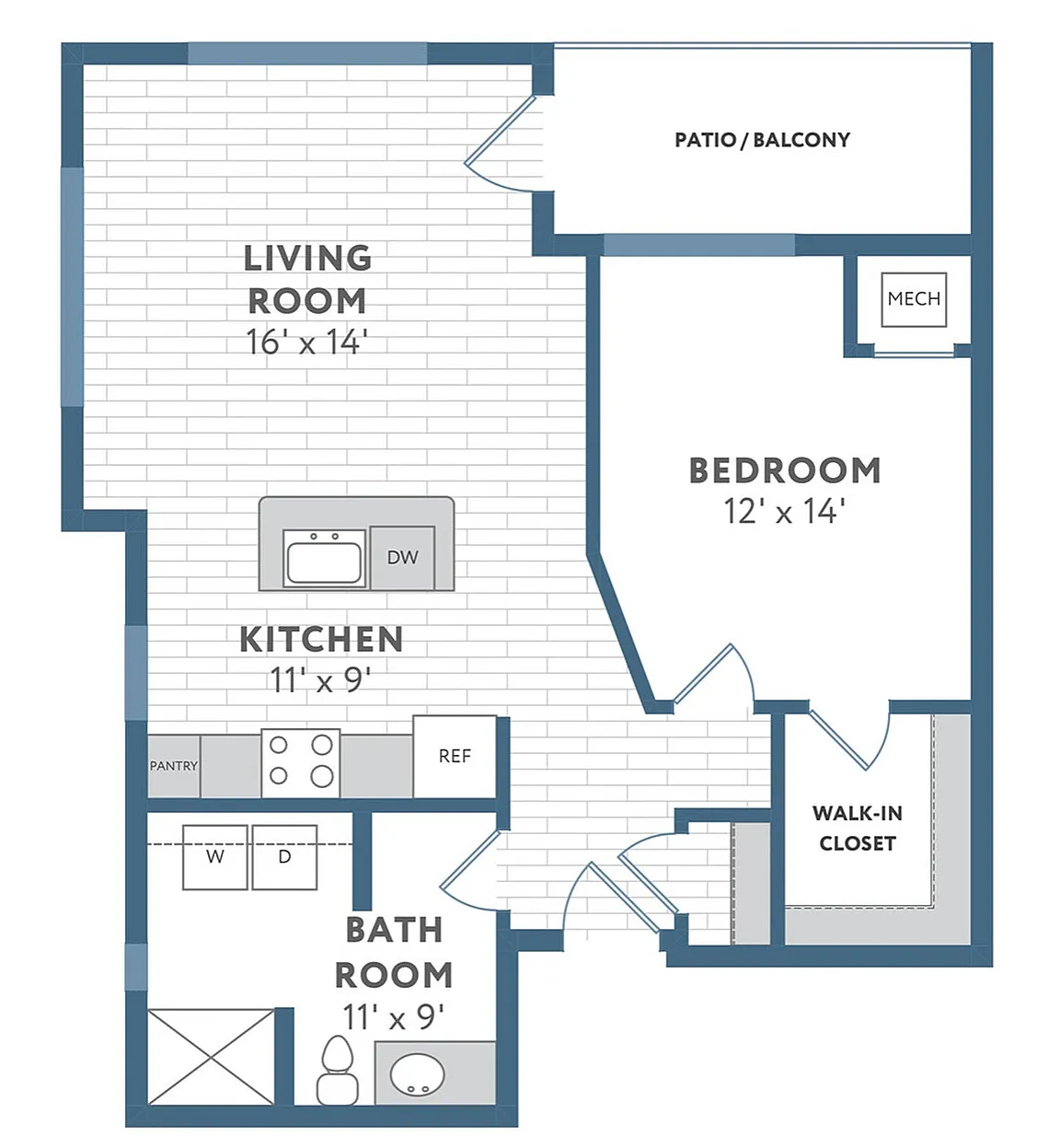 Floor Plan B4 | 22 Slate | Apartments in Madison, WI