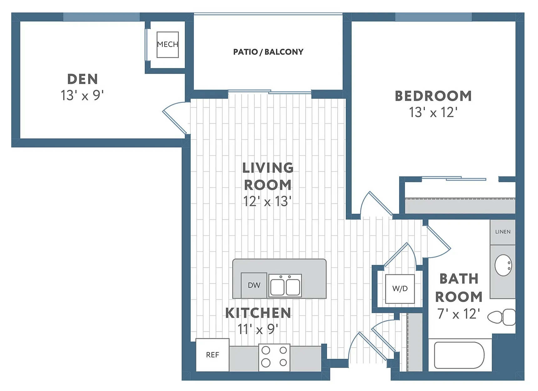 Floor Plan C1 | 22 Slate | Apartments in Madison, WI