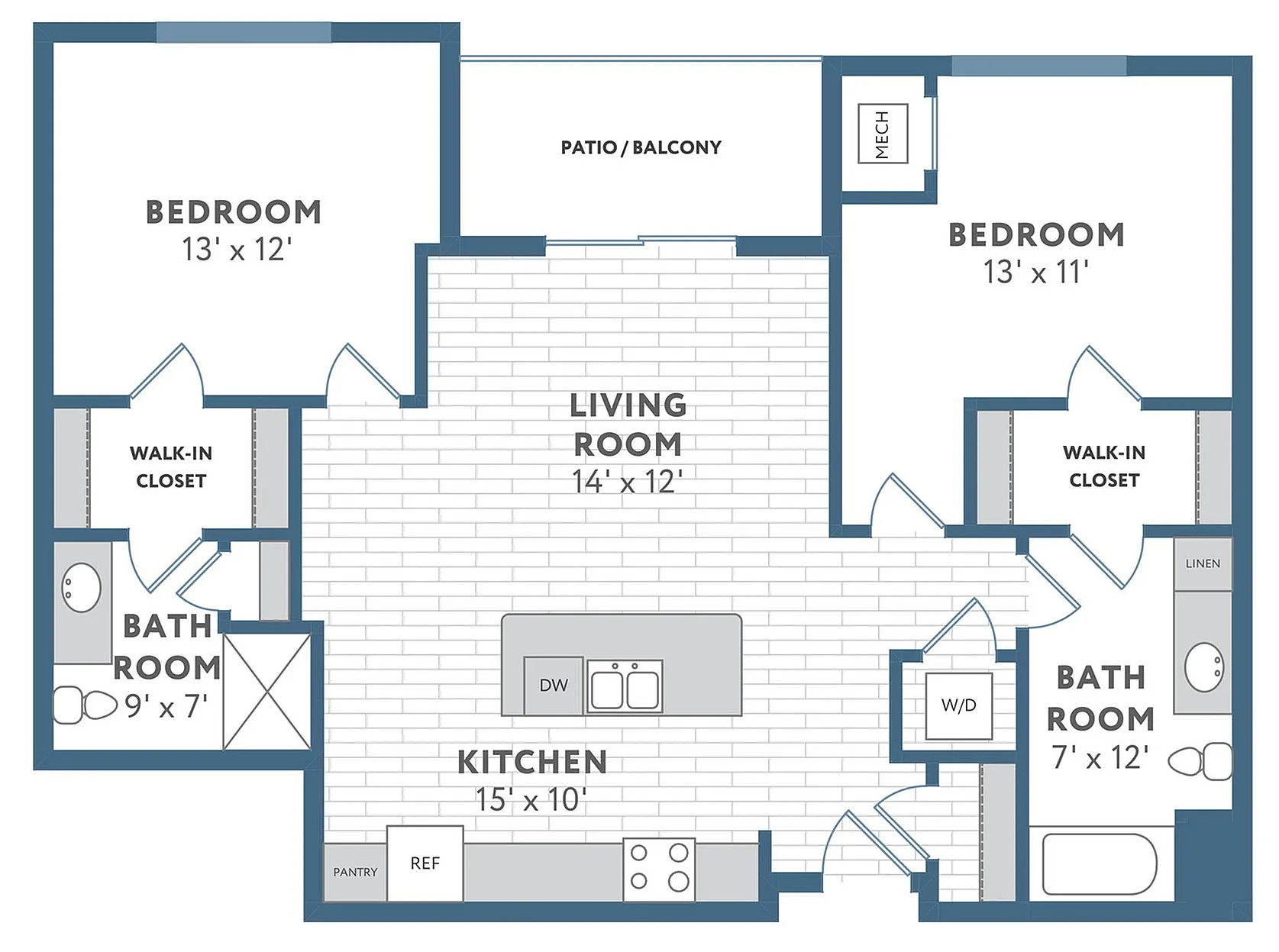 Floor Plan D1 | 22 Slate | Apartments in Madison, WI