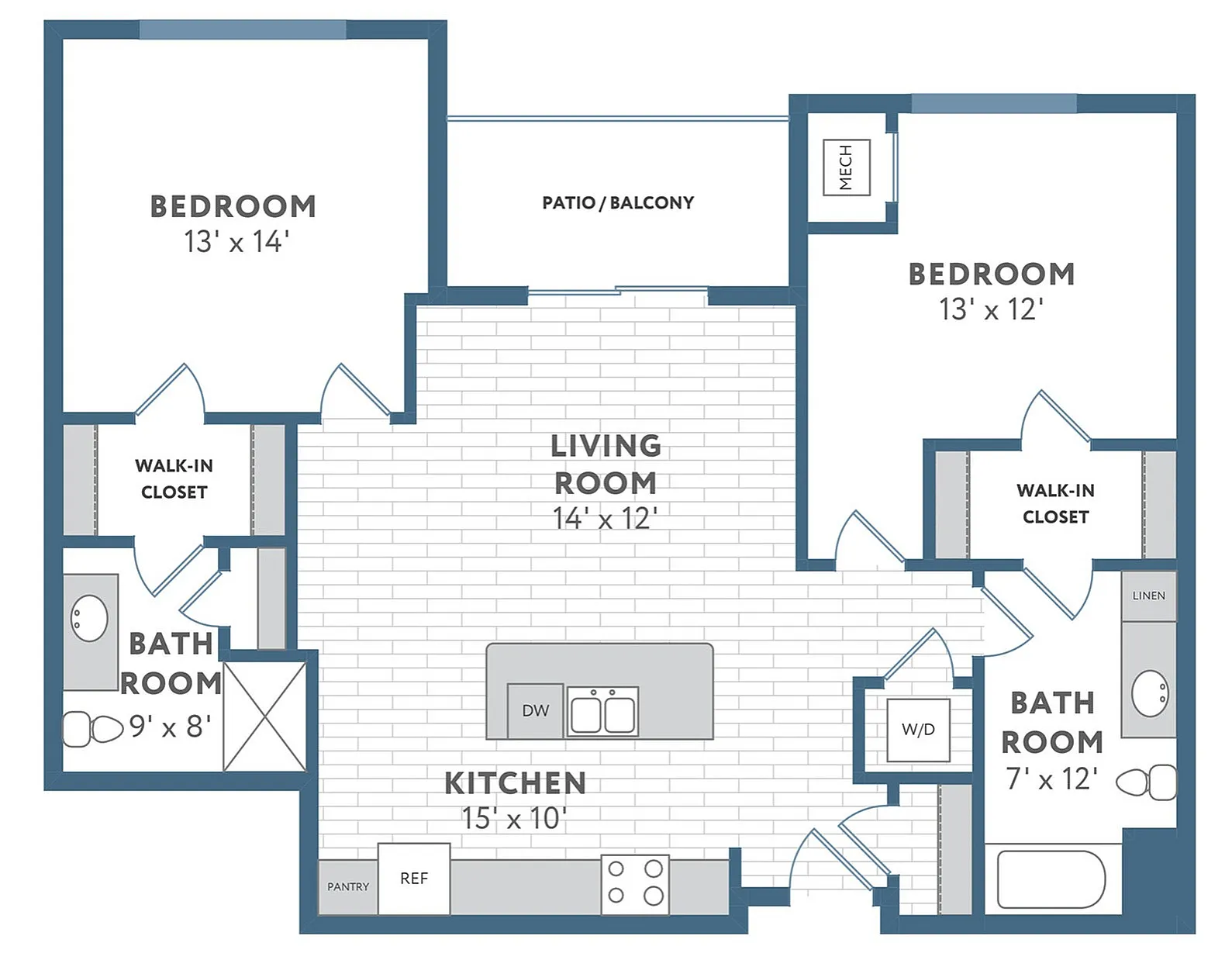 Floor Plan D2 | 22 Slate | Apartments in Madison, WI