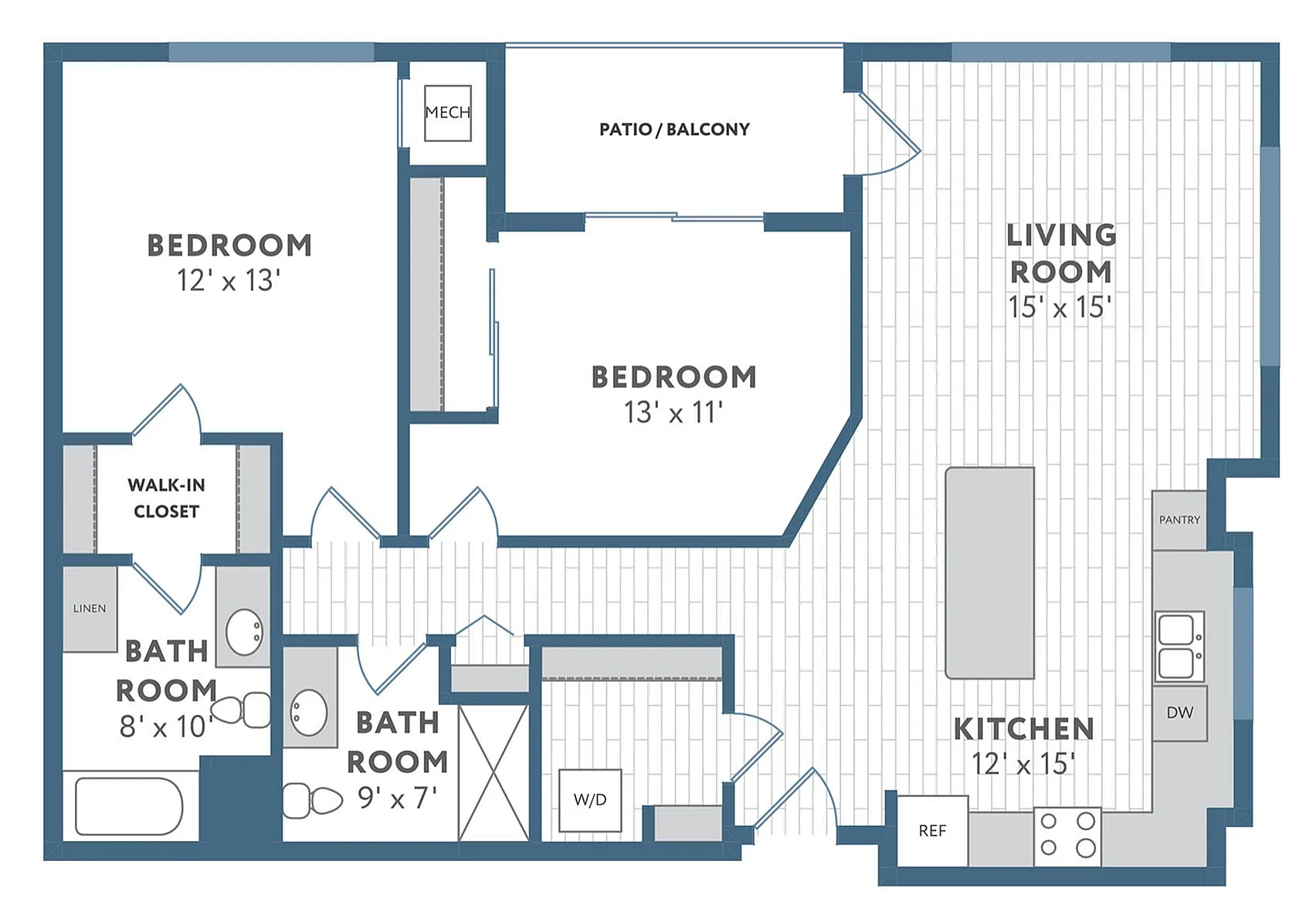 Floor Plan D3 | 22 Slate | Apartments in Madison, WI