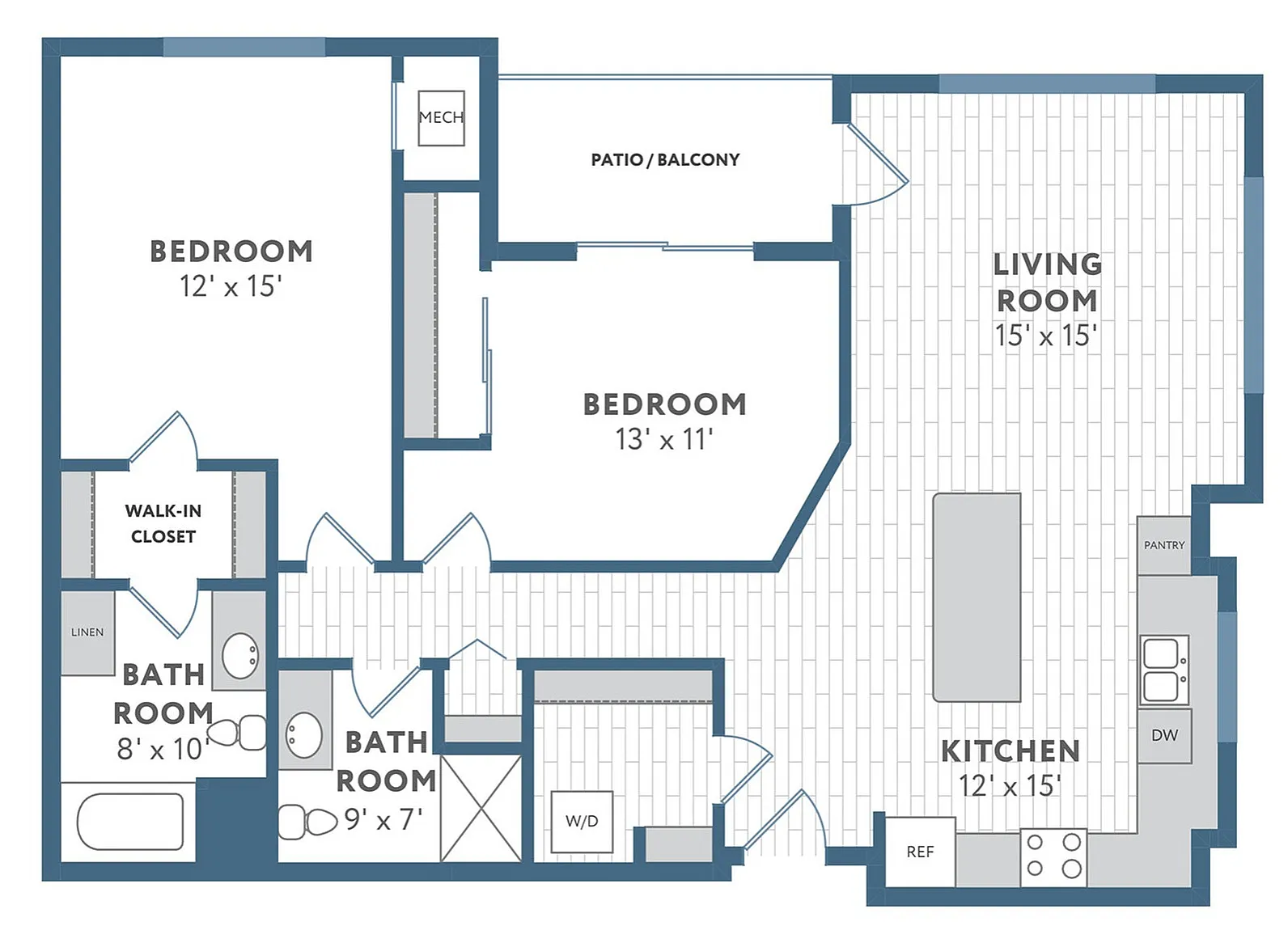 Floor Plan D3.1 | 22 Slate | Apartments in Madison, WI